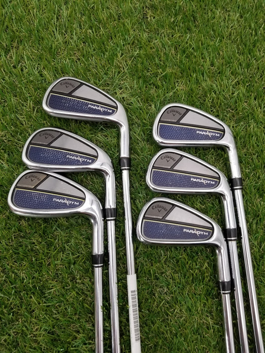 2023 CALLAWAY PARADYM IRON SET 4-9IRON STIFF TT ELEVATE MPH 85 GOOD