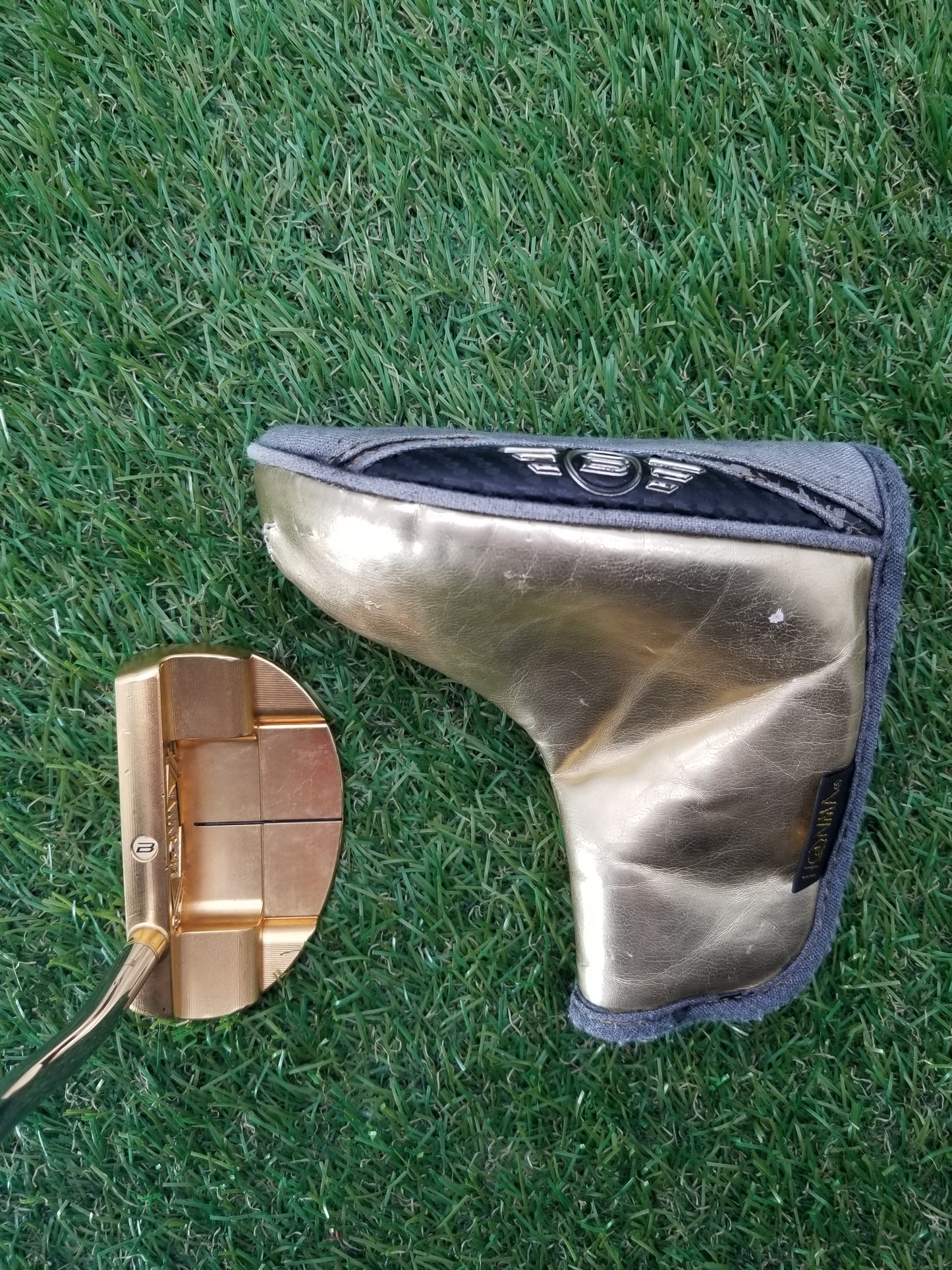 HONMA BERES PP-102 CNC MILLED GOLD PUTTER 35" +HC VERYGOOD