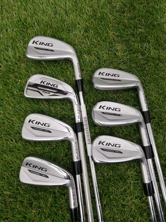 2020 COBRA KING FORGED TEC IRON SET 4-PW STIFF TRUE TEMPER ELEVATE 95 VSS GOOD