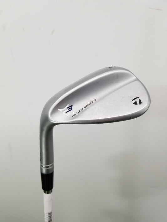 LEFTY 2021 TAYLORMADE MILLED GRIND 3 WEDGE 58*/SB11 STIFF DYNGOLD 34.5" GOOD