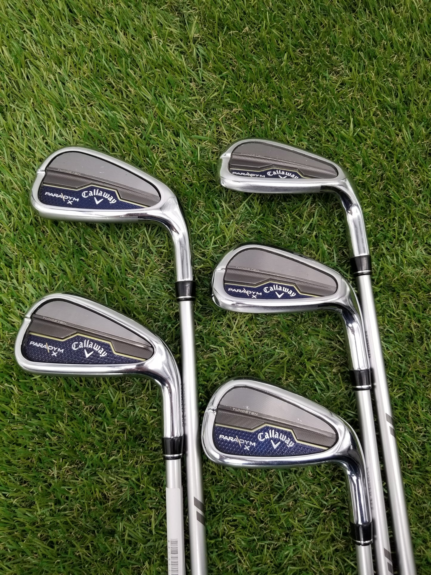 2023 CALLAWAY PARADYM X IRON SET 7I-PW,GW SENIOR ALDILA ASCENT 50 GOOD