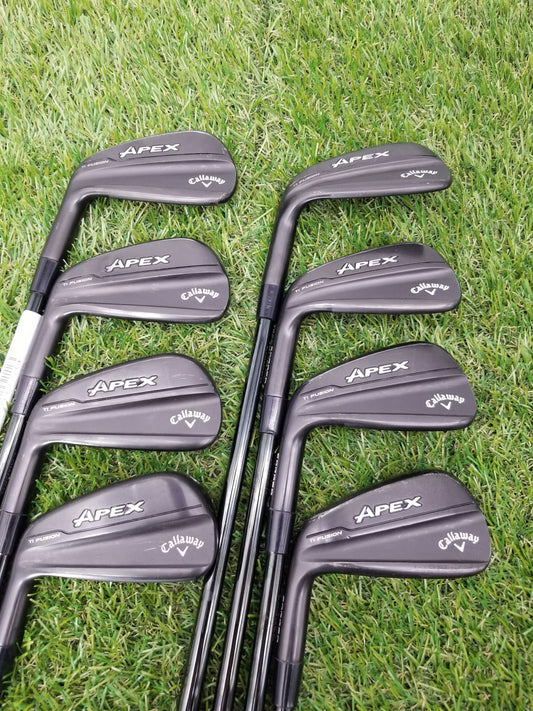 LEFTY 2024 CALLAWAY APEX TI FUSION IRON SET 4I-PW,GW REGULAR KBS $TAPER VERYGOOD