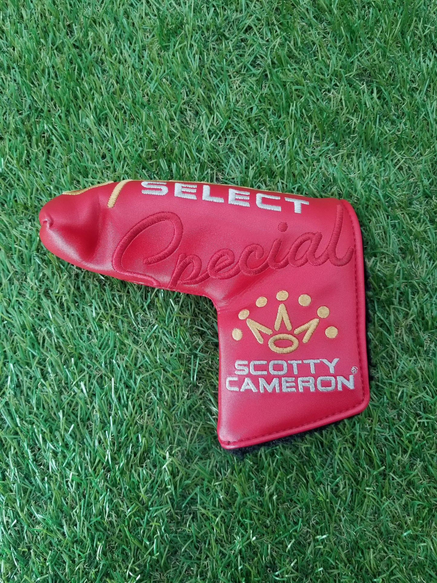 SCOTTY CAMERON SPECIAL SELECT RED BLADE PUTTER HEADCOVER VERYGOOD