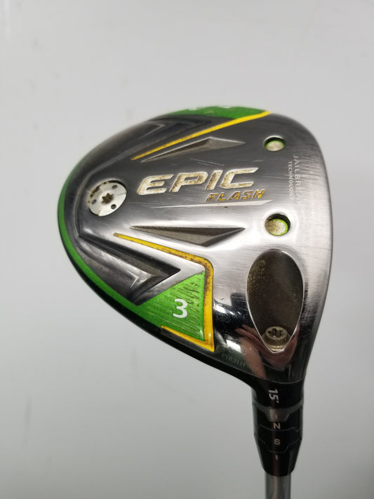 2019 CALLAWAY EPIC FLASH 3 WOOD 15* LADIES PROJECTX EVEN FLOW 55G +HC FAIR