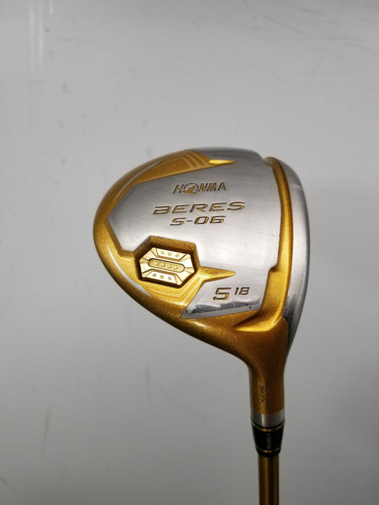 HONMA BERES S-06 4 STAR 5 WOOD 18* REGULAR ARMRQ X 47 +HC GOOD