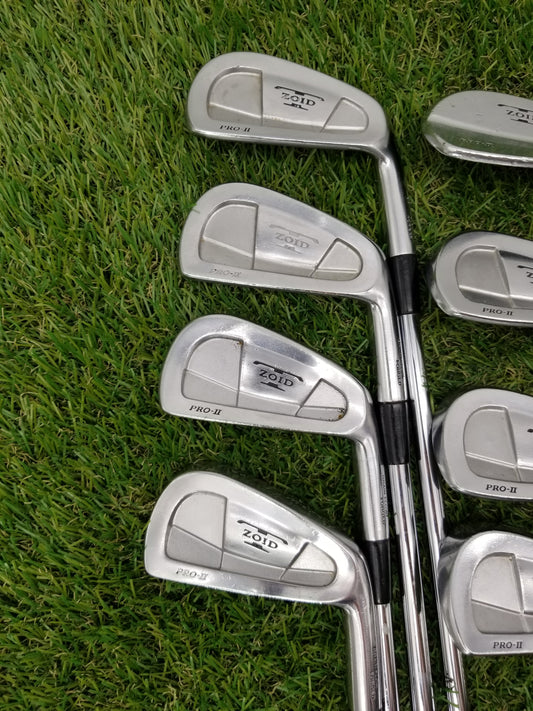 MIZUNO TZOID PRO II FORGED IRON SET 3I-PW STIFF DYNAMIC GOLD SENSICORE FAIR