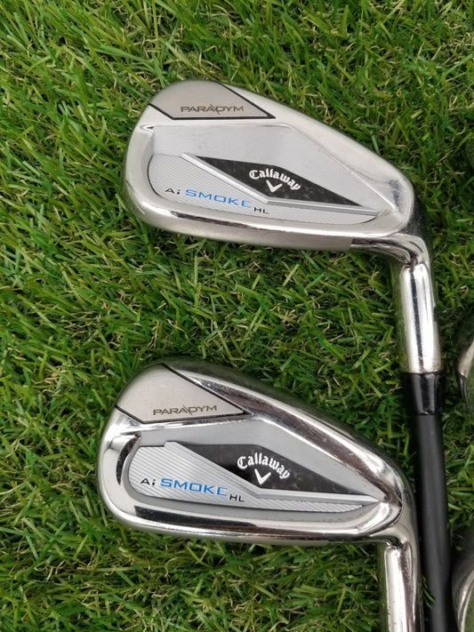 2024 CALLAWAY PARADYM AI SMOKE HL IRON SET 7I-PW,GW REG PROJX CYPHER 60 GOOD