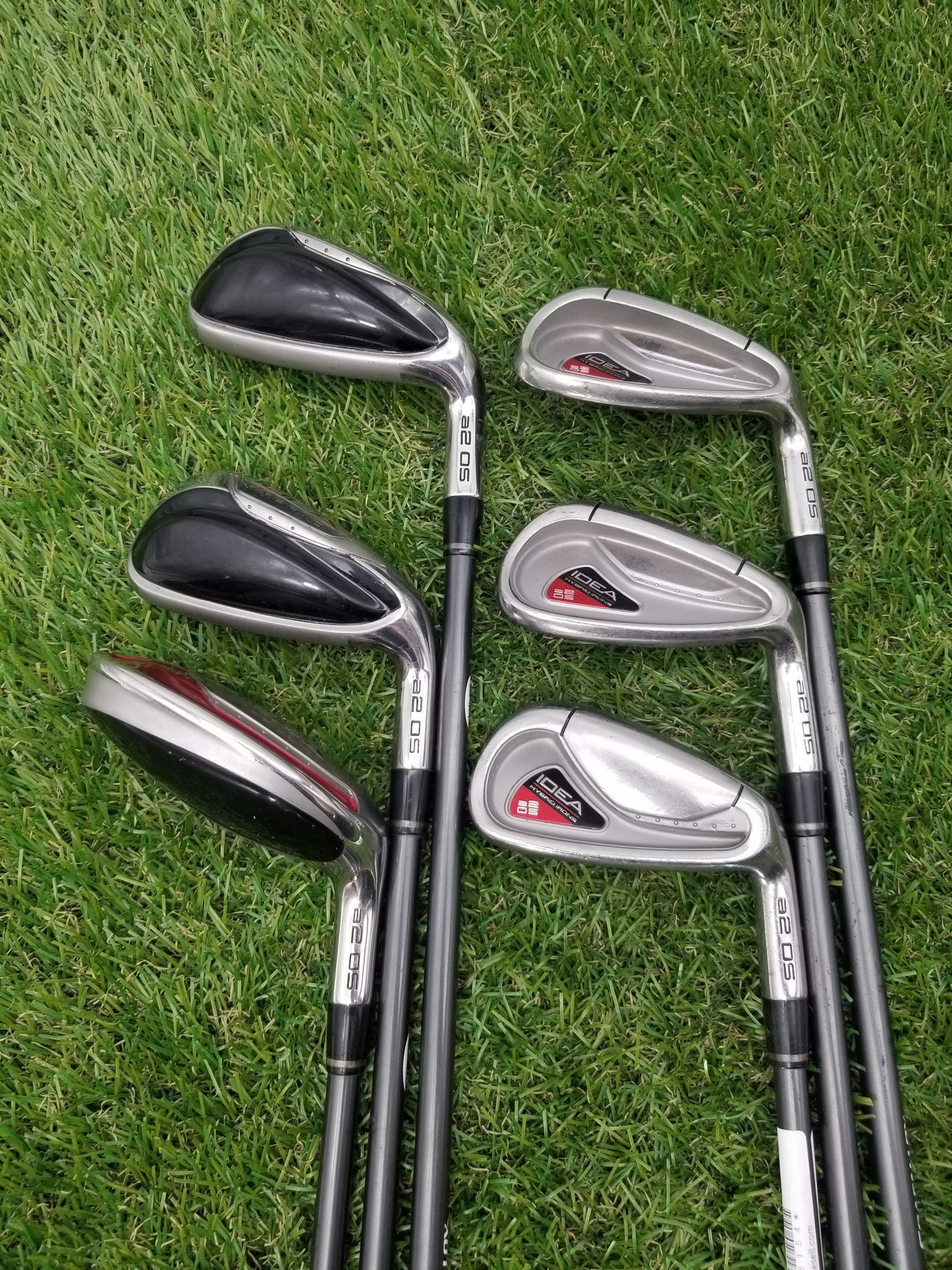 2006 ADAMS IDEA A2 OS IRON SET 4-PW (NO 8) REGULAR GRAFALLOY PROLAUNCH GOOD