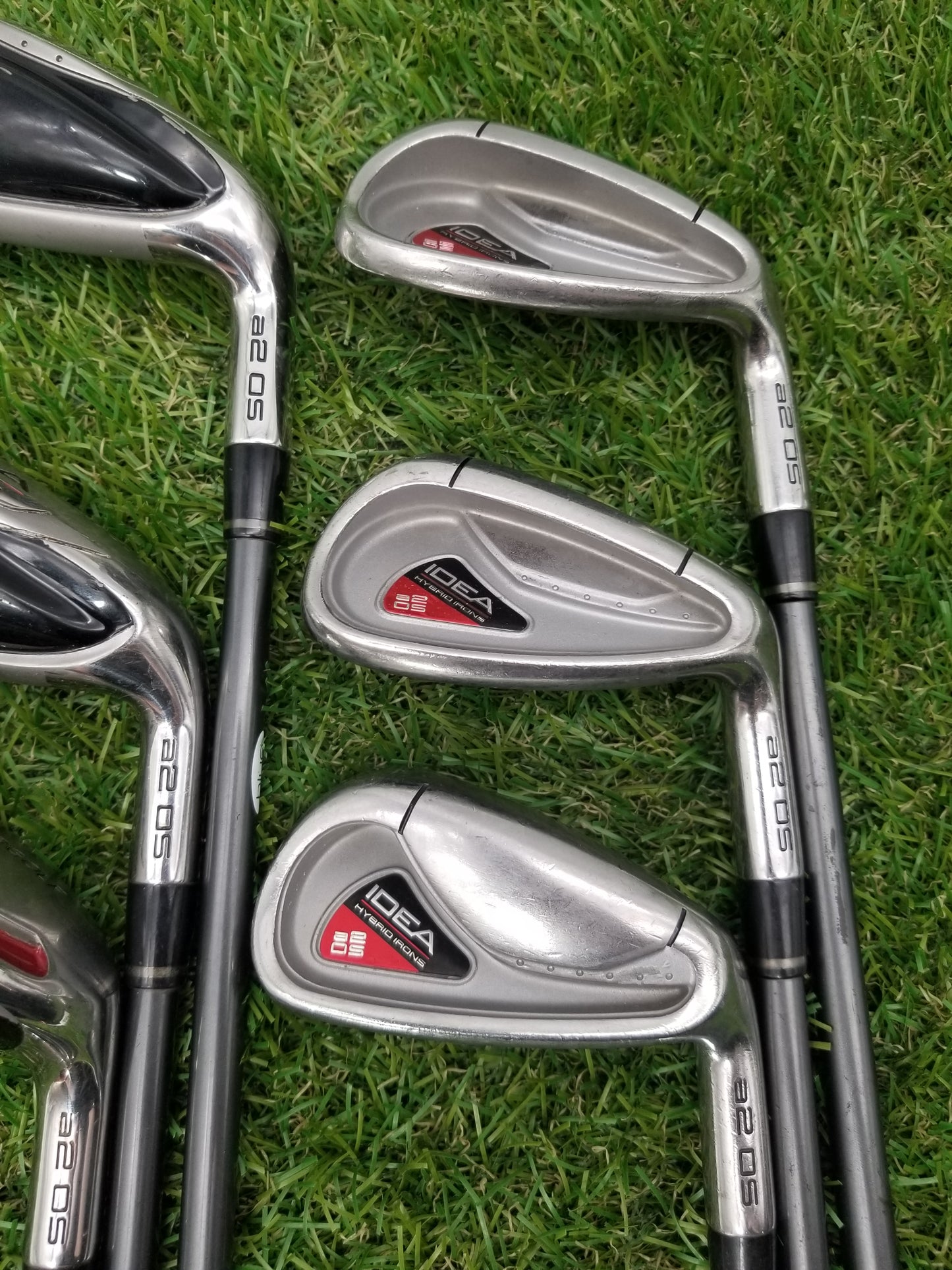 2006 ADAMS IDEA A2 OS IRON SET 4-PW (NO 8) REGULAR GRAFALLOY PROLAUNCH GOOD