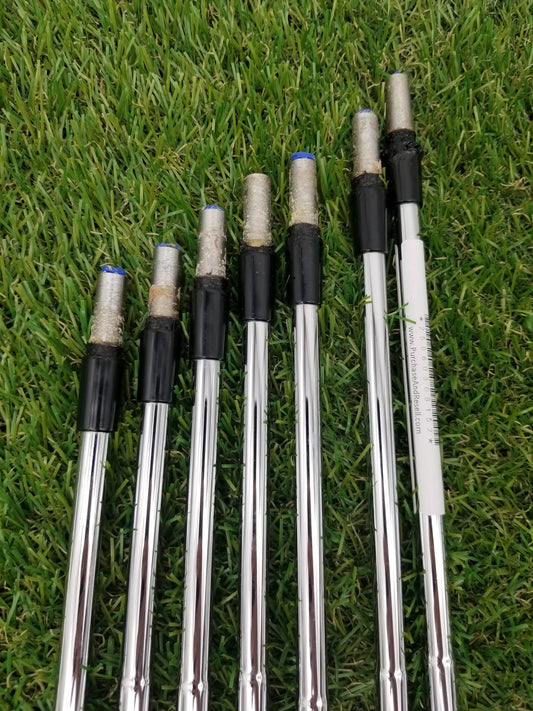 TRUE TEMPER DYNAMIC GOLD MID X100 IRON SHAFT SET XSTIFF 115G .355" TIP GOOD