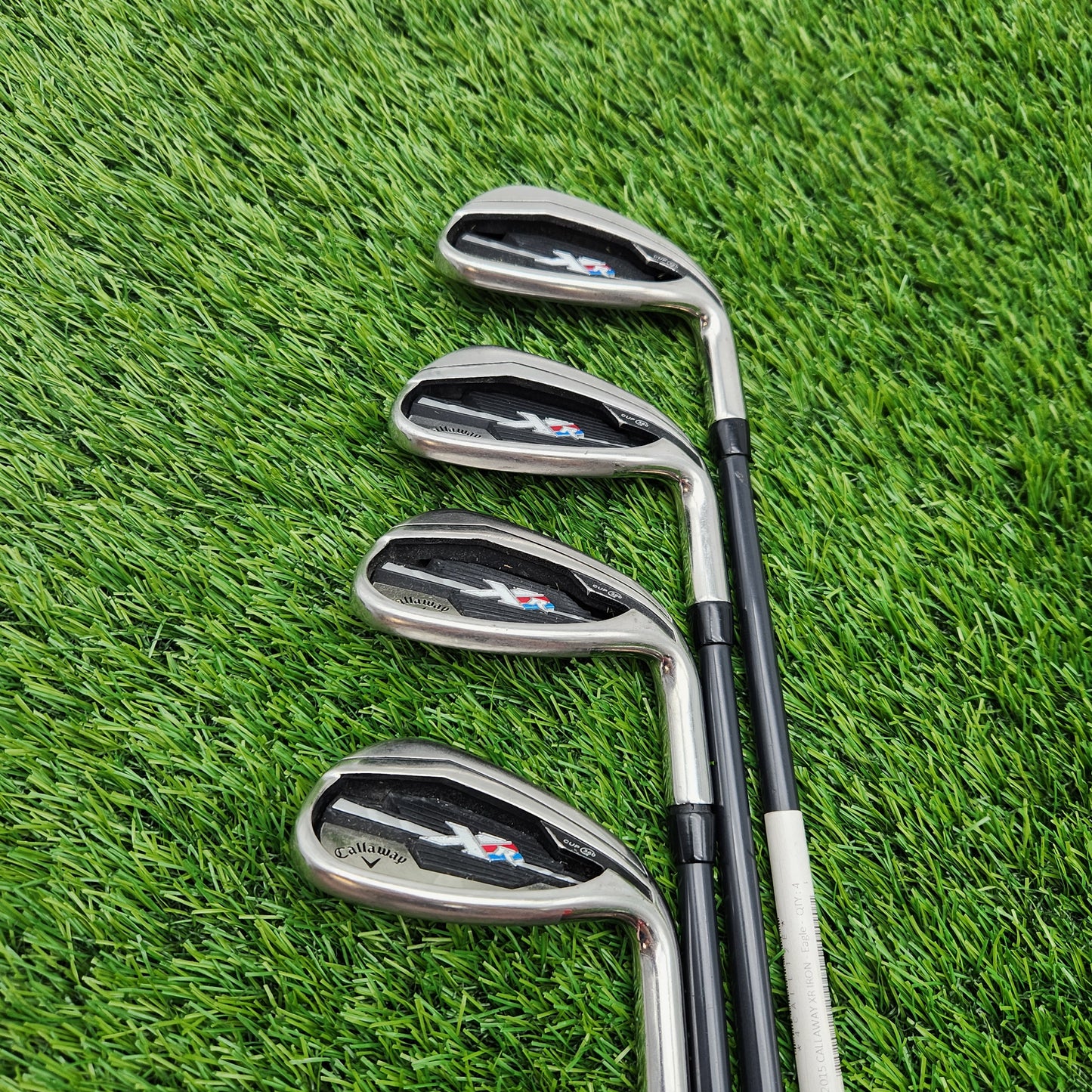 2015 CALLAWAY XR IRON SET 8I-PW,GW SENIOR PROJECT X 55G GOOD