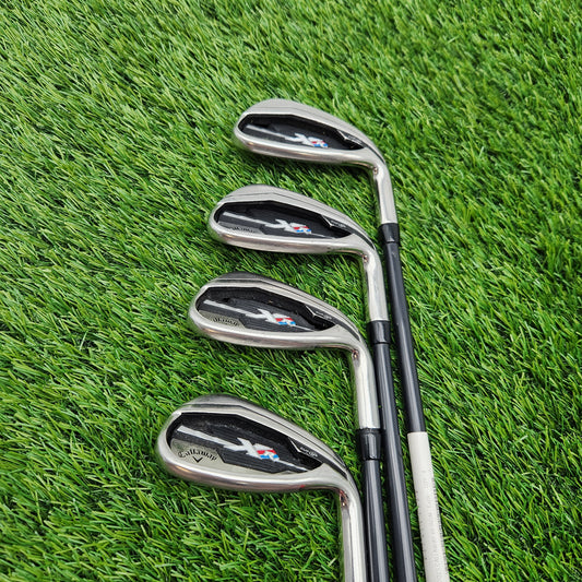 2015 CALLAWAY XR IRON SET 8I-PW,GW SENIOR PROJECT X 55G GOOD