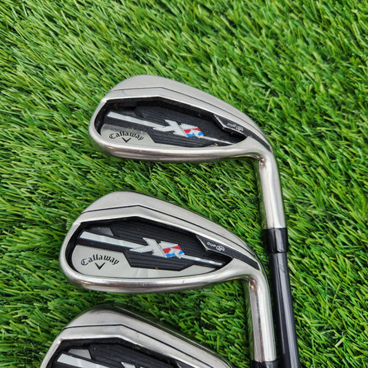2015 CALLAWAY XR IRON SET 8I-PW,GW SENIOR PROJECT X 55G GOOD