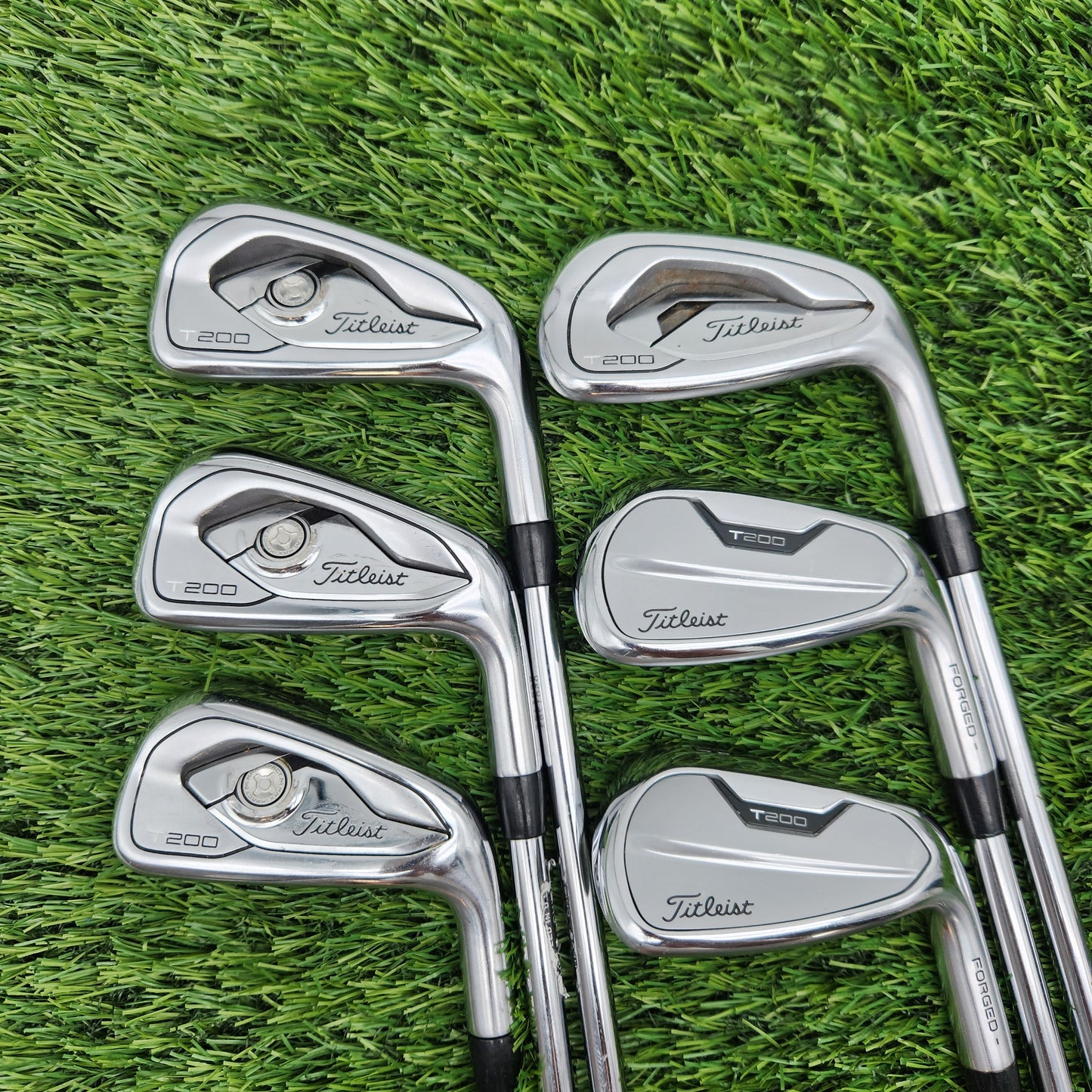 2019 TITLEIST T200 IRON SET 5-9,GW (missing PW) STIFF TT AMT BLACK S300 GOOD