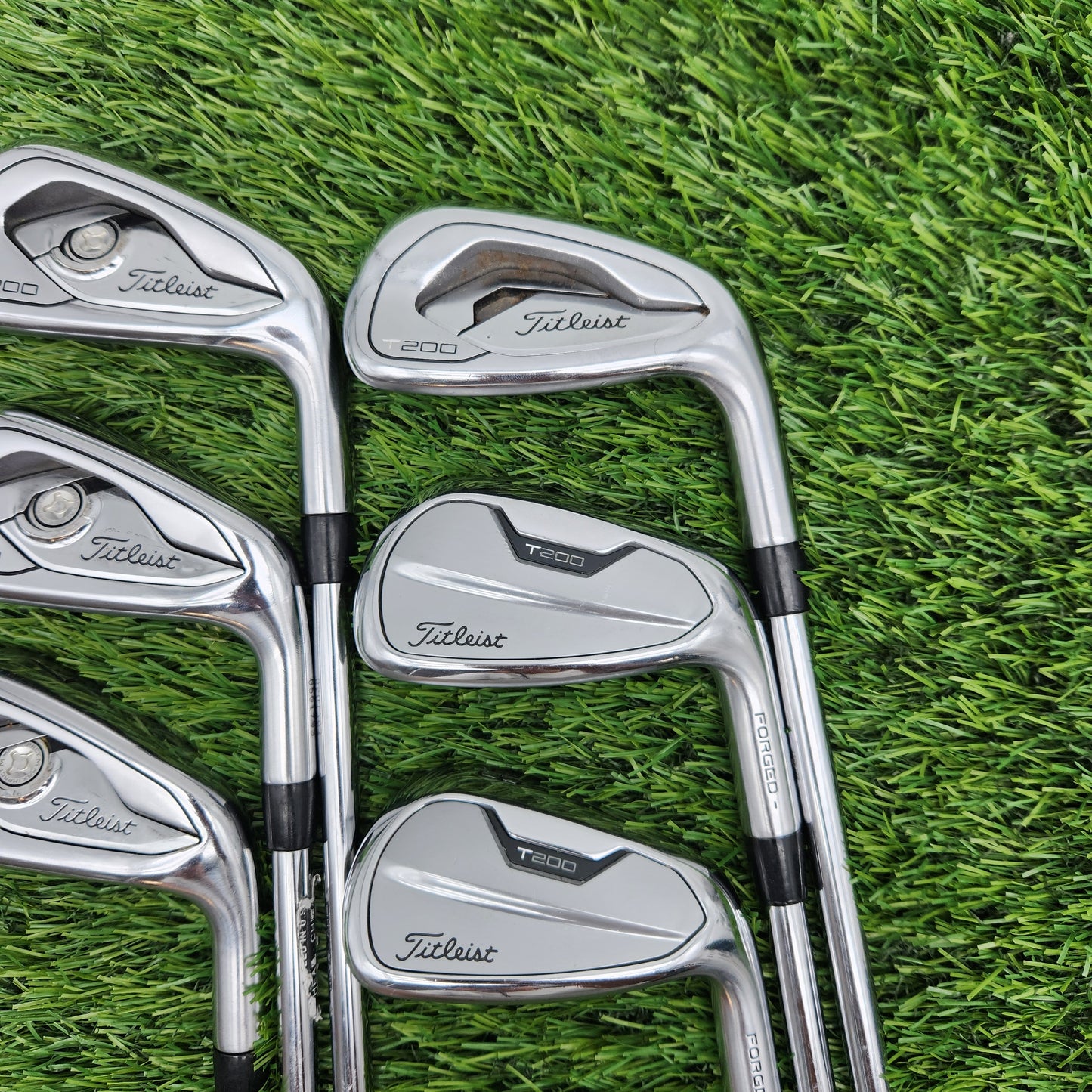 2019 TITLEIST T200 IRON SET 5-9,GW (missing PW) STIFF TT AMT BLACK S300 GOOD