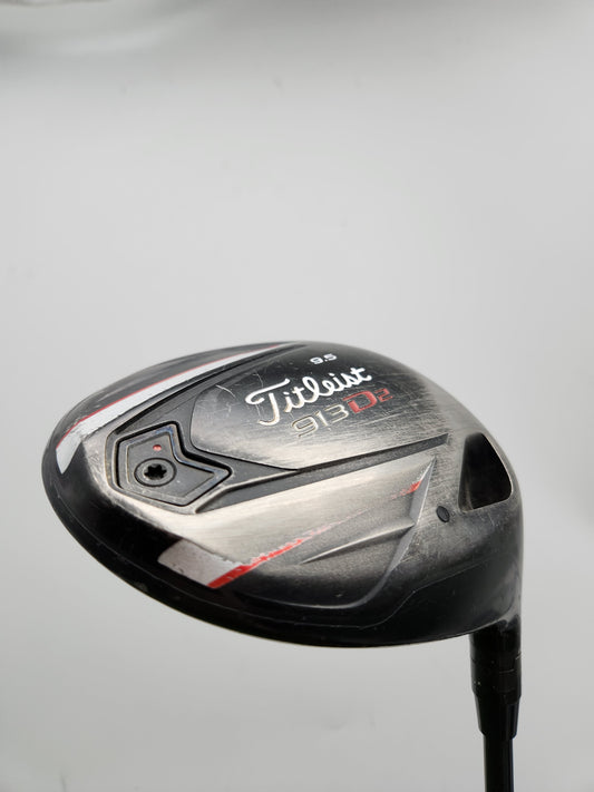 2012 TITLEIST 913D2 DRIVER 9.5* STIFF PROJECT X HZRDUS RDX SMOKE GREEN 65G GOOD