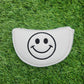 WHITE SMILING FACE SMALL MALLET PUTTER HEADCOVER VERYGOOD