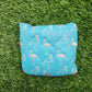 TAYLORMADE VAULT BLUE FLAMINGO MALLET PUTTER HEADCOVER GOOD