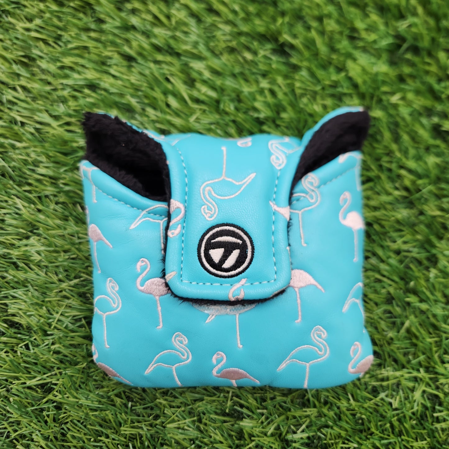 TAYLORMADE VAULT BLUE FLAMINGO MALLET PUTTER HEADCOVER GOOD