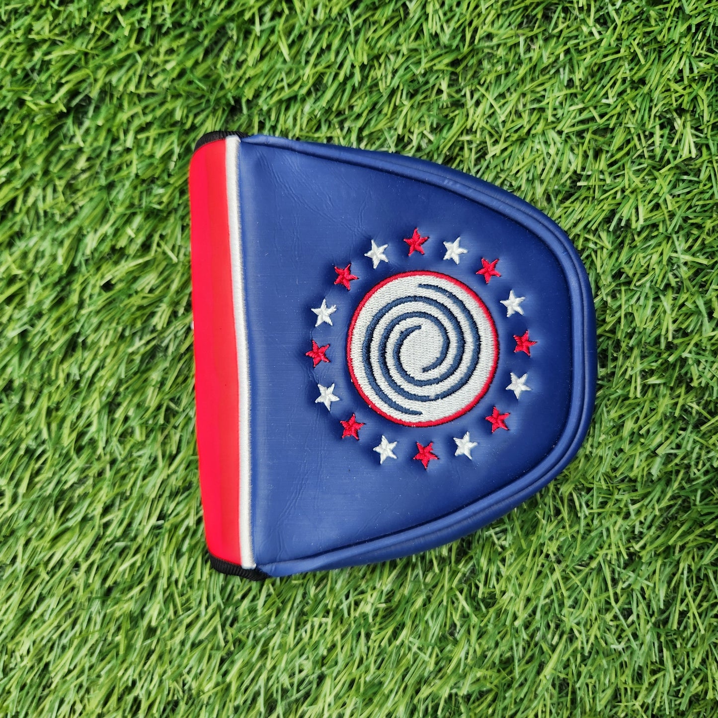 ODYSSEY RED WHITE AND BLUE MALLET PUTTER HEADCOVER VERYGOOD