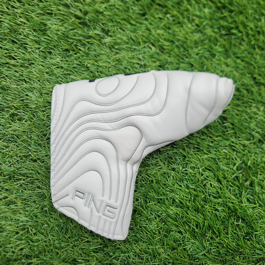 PING PLD WHITE BLADE PUTTER HEADCOVER VERYGOOD