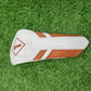 IZZO GOLF WHITE AND TAN DRIVER HEADCOVER VERYGOOD