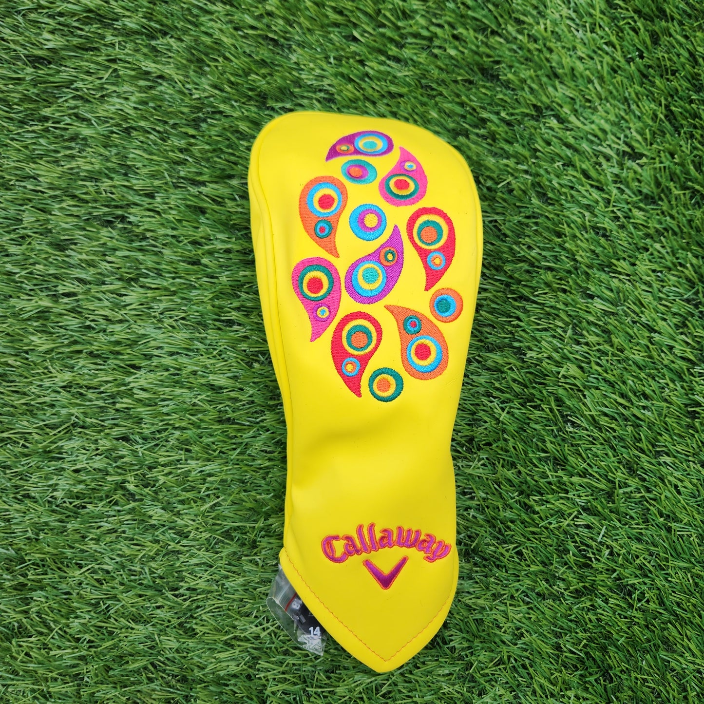 CALLAWAY LIMITED EDITION YELLOW PAISLEY FAIRWAY HEADCOVER BRANDNEW