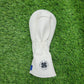 CMC DESIGN BLACK CLOVER WHITE AND RED FAIRWAY HEADCOVER VERYGOOD