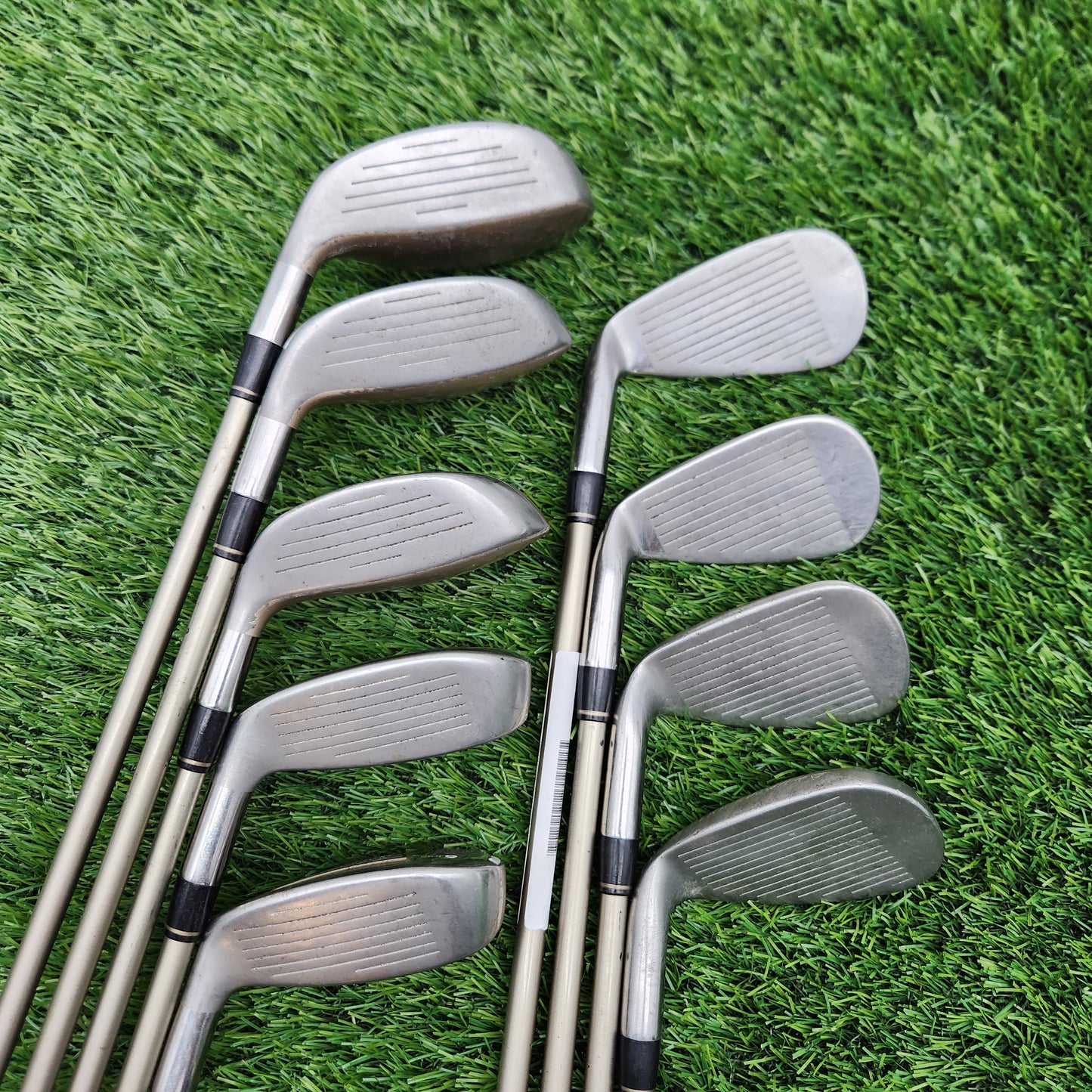 2011 ADAMS IDEA A12 OS SET 3W,5W,7W,5HY,6HY,7-PW,SW(MISSING 9I) LADIES STOCK GRAPHITE 50G GOOD