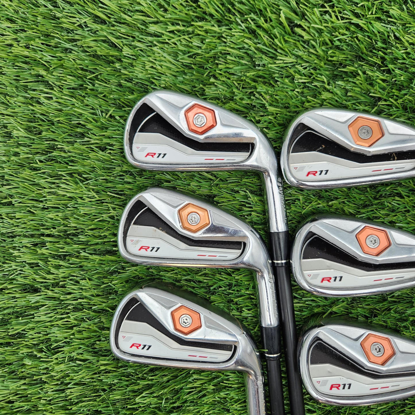 2011 TAYLORMADE R11 IRON SET 4-PW (MISSING 8I) REG FUJI MOTORE 65 R VERYGOOD
