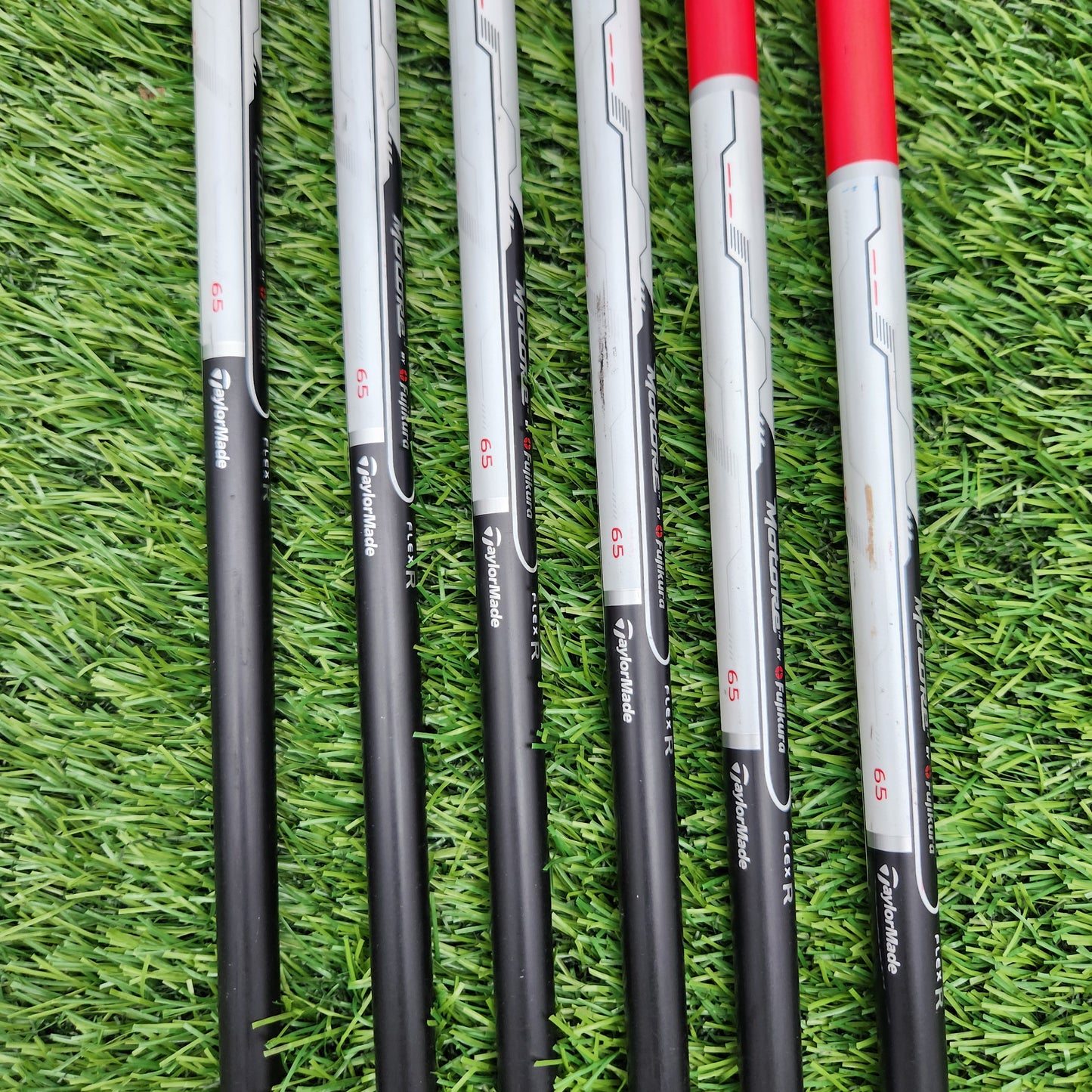 2011 TAYLORMADE R11 IRON SET 4-PW (MISSING 8I) REG FUJI MOTORE 65 R VERYGOOD