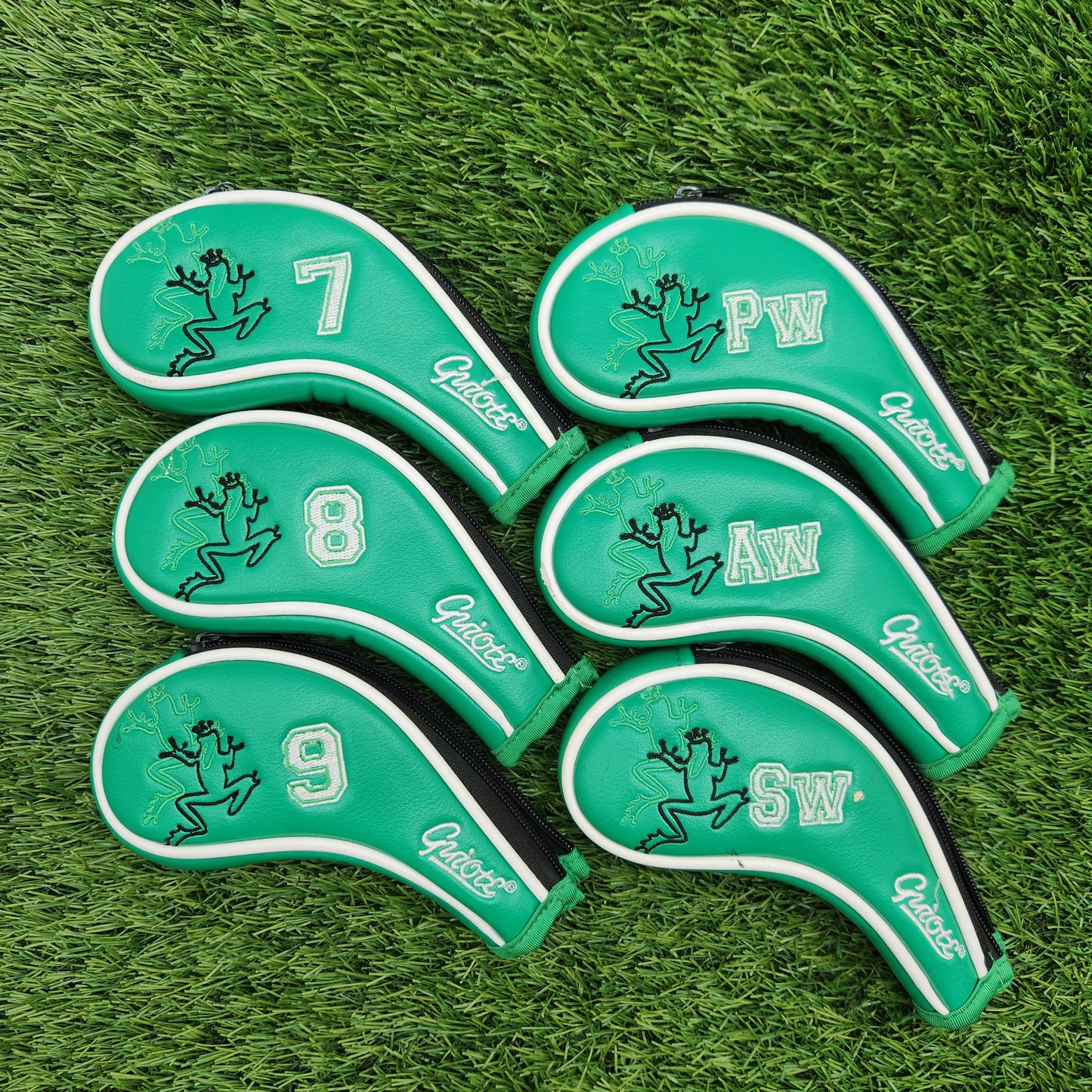 GREEN FROG IRON HEADCOVERS GOOD