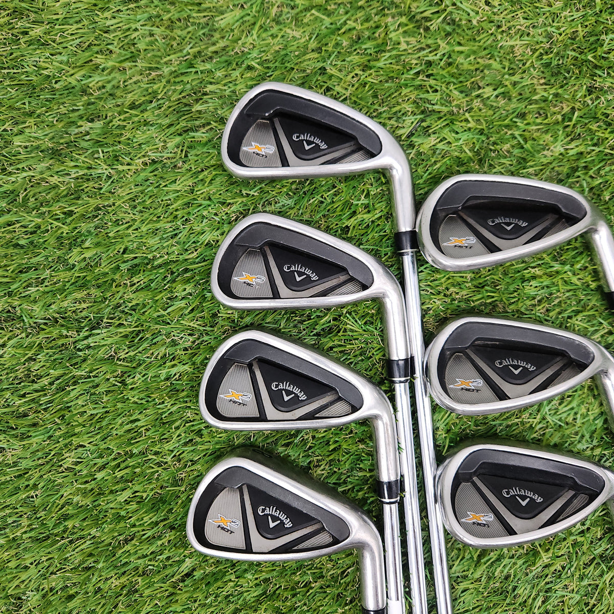 2013 CALLAWAY X2 HOT IRON SET 5-GW REG TT SPEED STEP 85-R GOOD