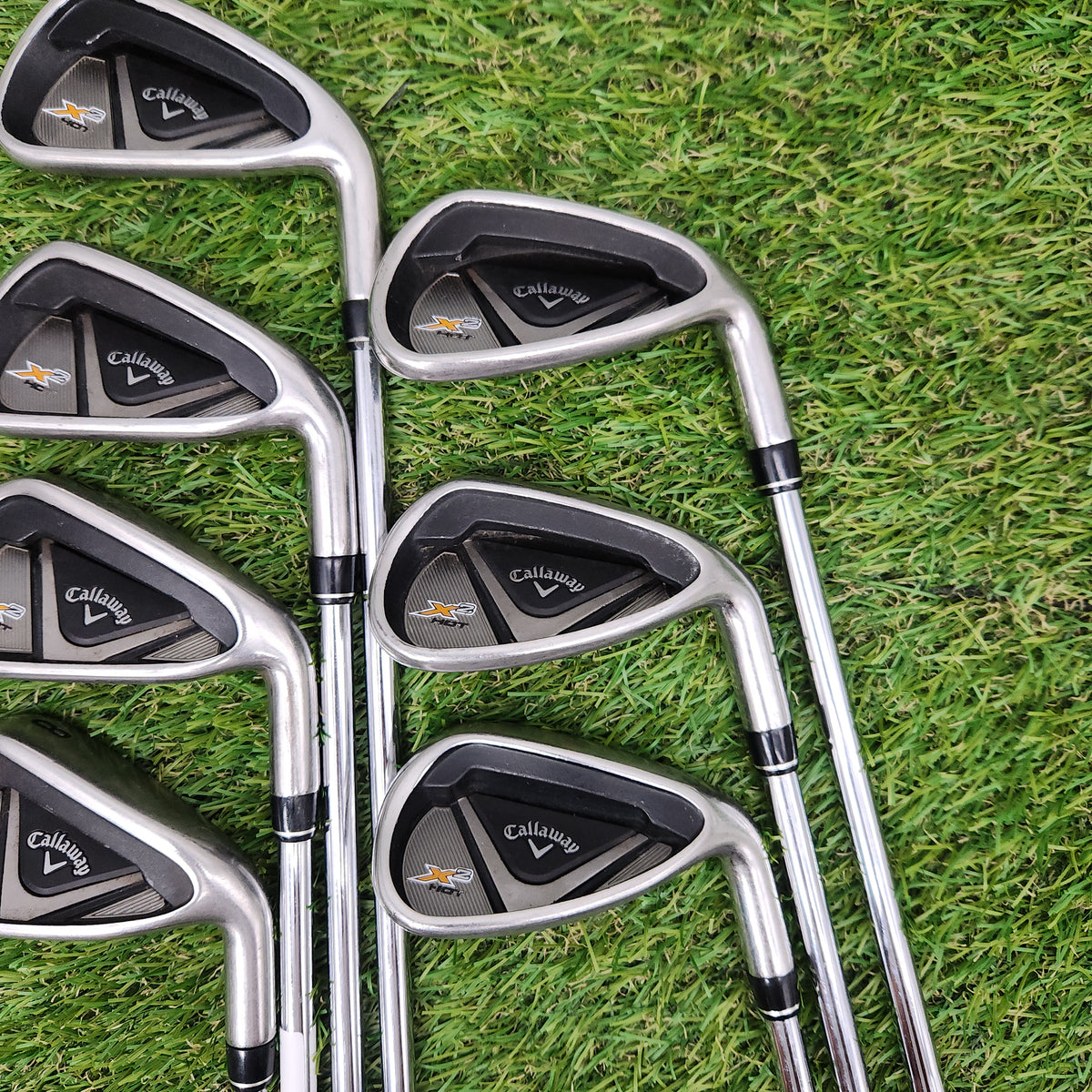 2013 CALLAWAY X2 HOT IRON SET 5-GW REG TT SPEED STEP 85-R GOOD