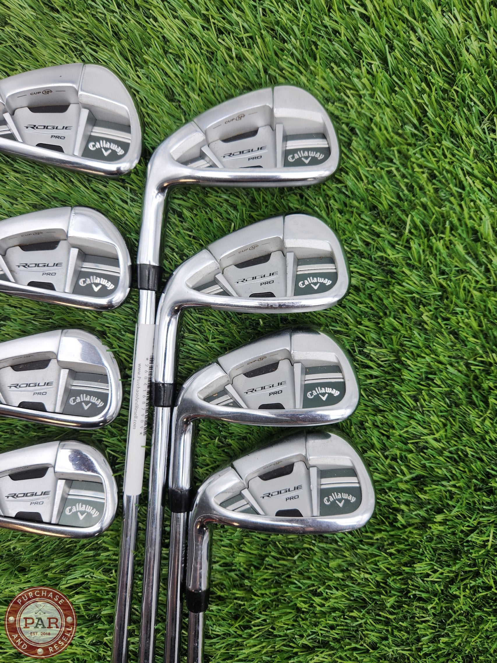 LEFTY 2018 CALLAWAY ROGUE PRO IRON SET 3-PW STIFF TT XP105 ST15