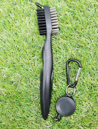 GOLF CLUB BRUSH - EXTENDABLE/2 SIDED/WITH CLIP