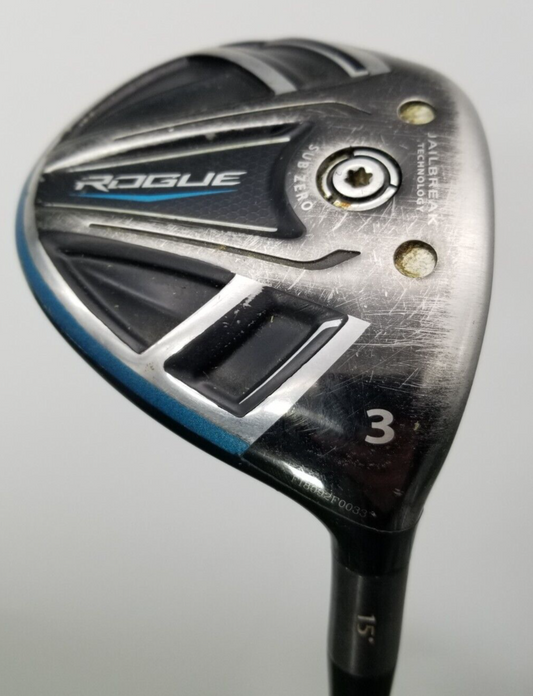 CALLAWAY ROGUE SUBZERO 3WOOD 15* REGULAR FLEX ALDILA SYNERGY 60 43" FAIR